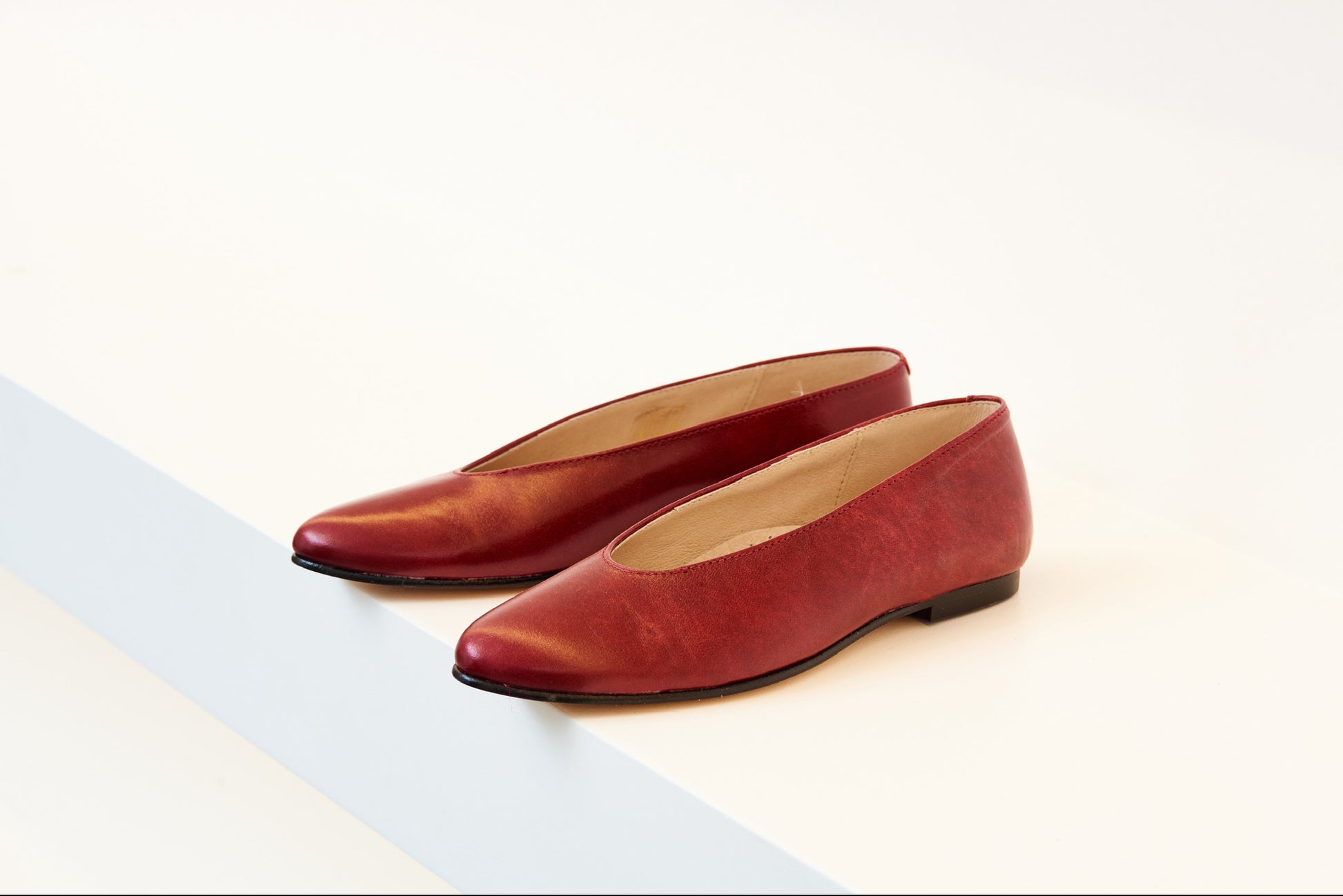 Hoo Red Pointed Flat - Halo Shoes