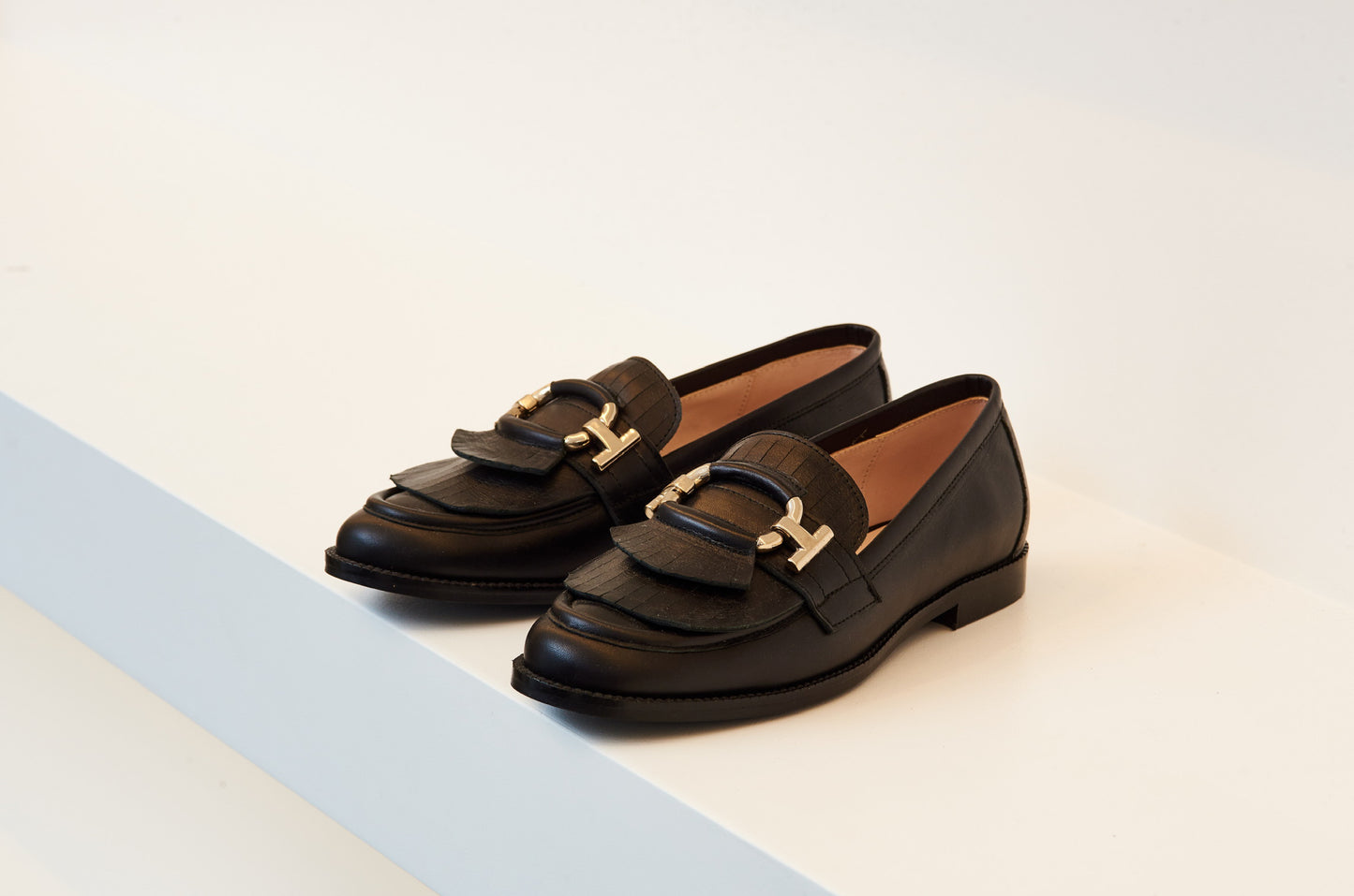 Valencia Black Fringe Loafer - Halo Shoes