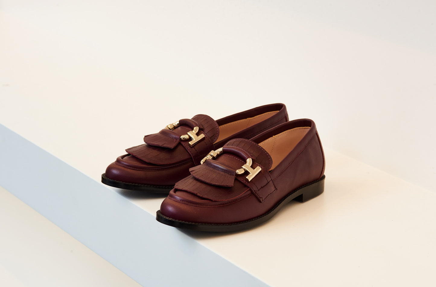 Valencia Maroon Fringe Loafer - Halo Shoes