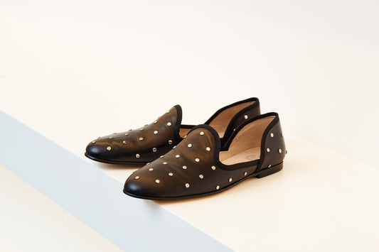 Hoo Black Studded Tara Shoe - Halo Shoes