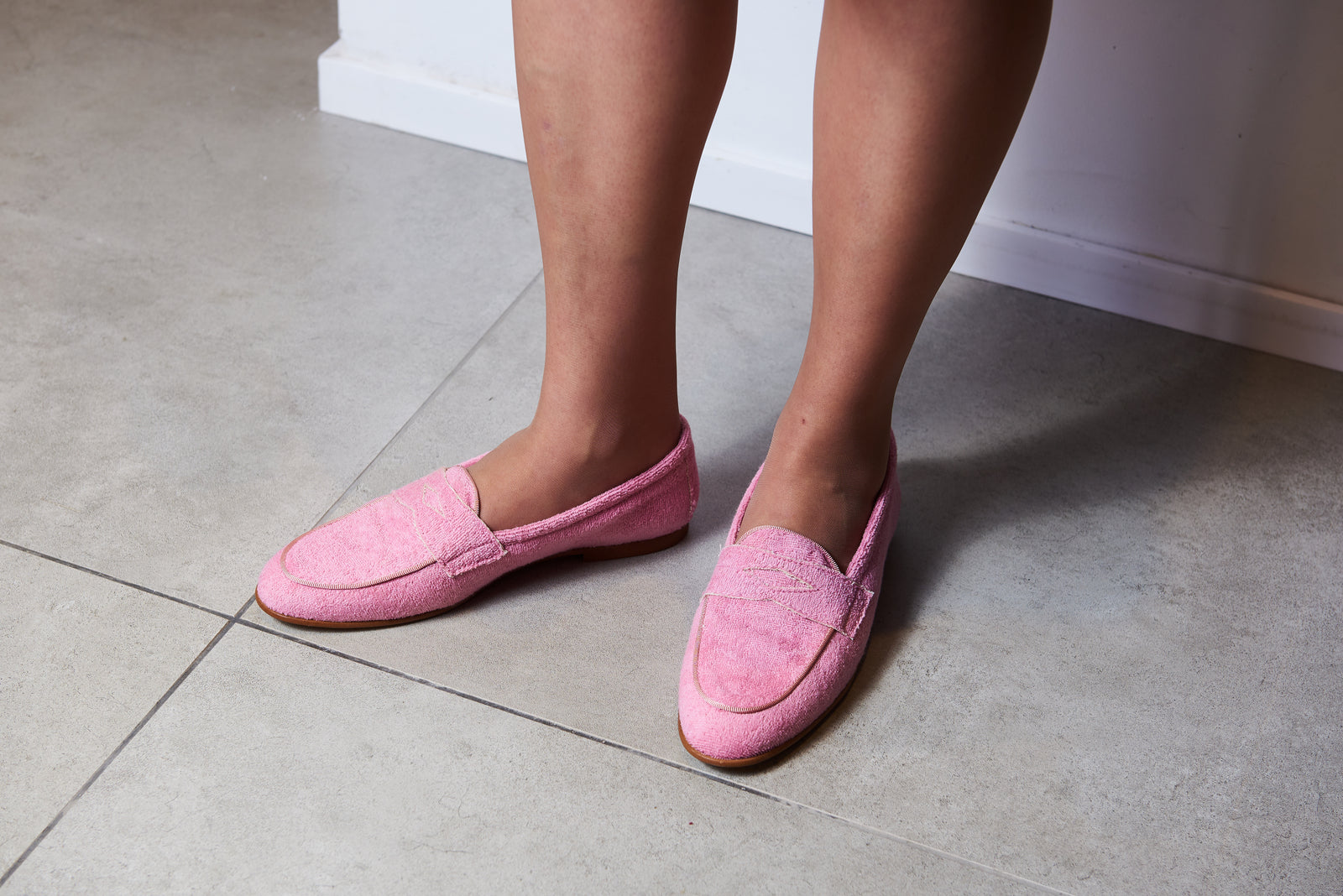 Don Louis Pink Terry Penny Loafer - Halo Shoes