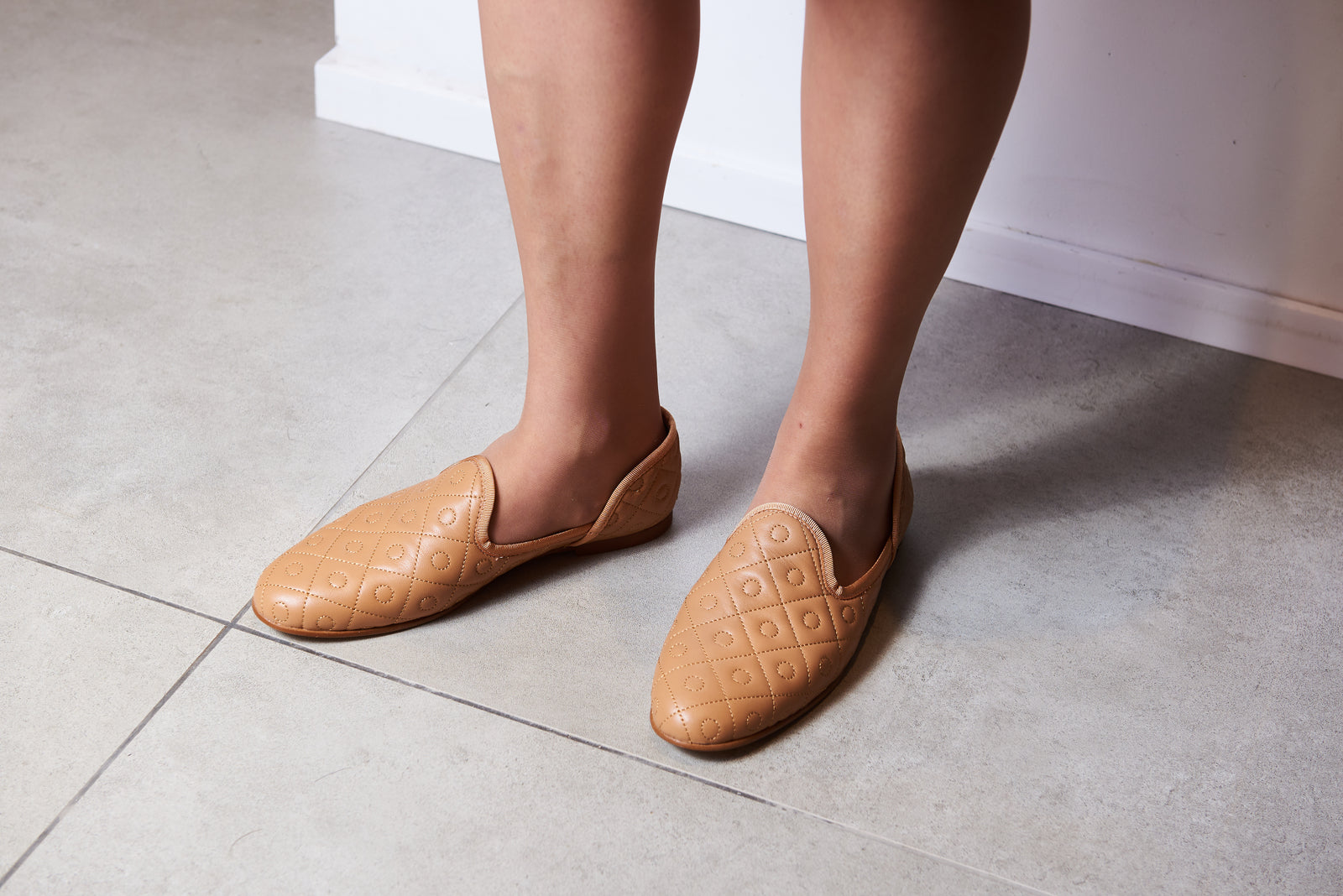 Don Louis Brown Quilted Tara Shoe - Halo Shoes