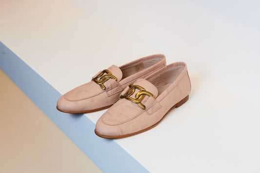 Don Louis Pink Marble Leather Chunky Chain Loafer - Halo Shoes