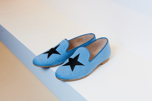 Don Louis Denim Smoking Shoe with Star - Halo Shoes