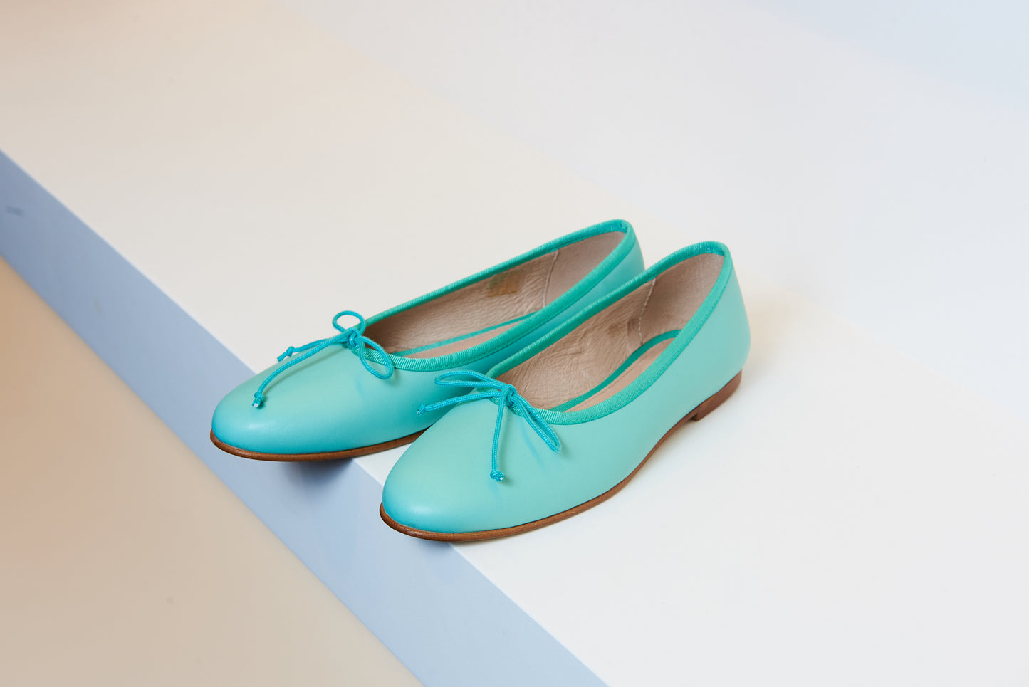 Valencia Mint Leather Ballet Flat - Halo Shoes