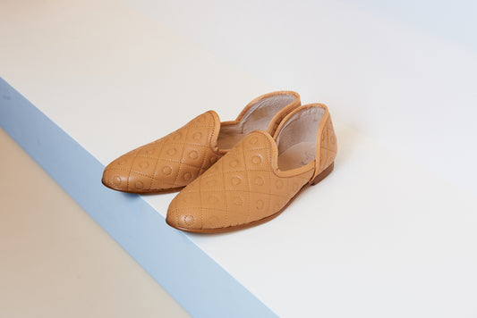 Don Louis Brown Quilted Tara Shoe - Halo Shoes