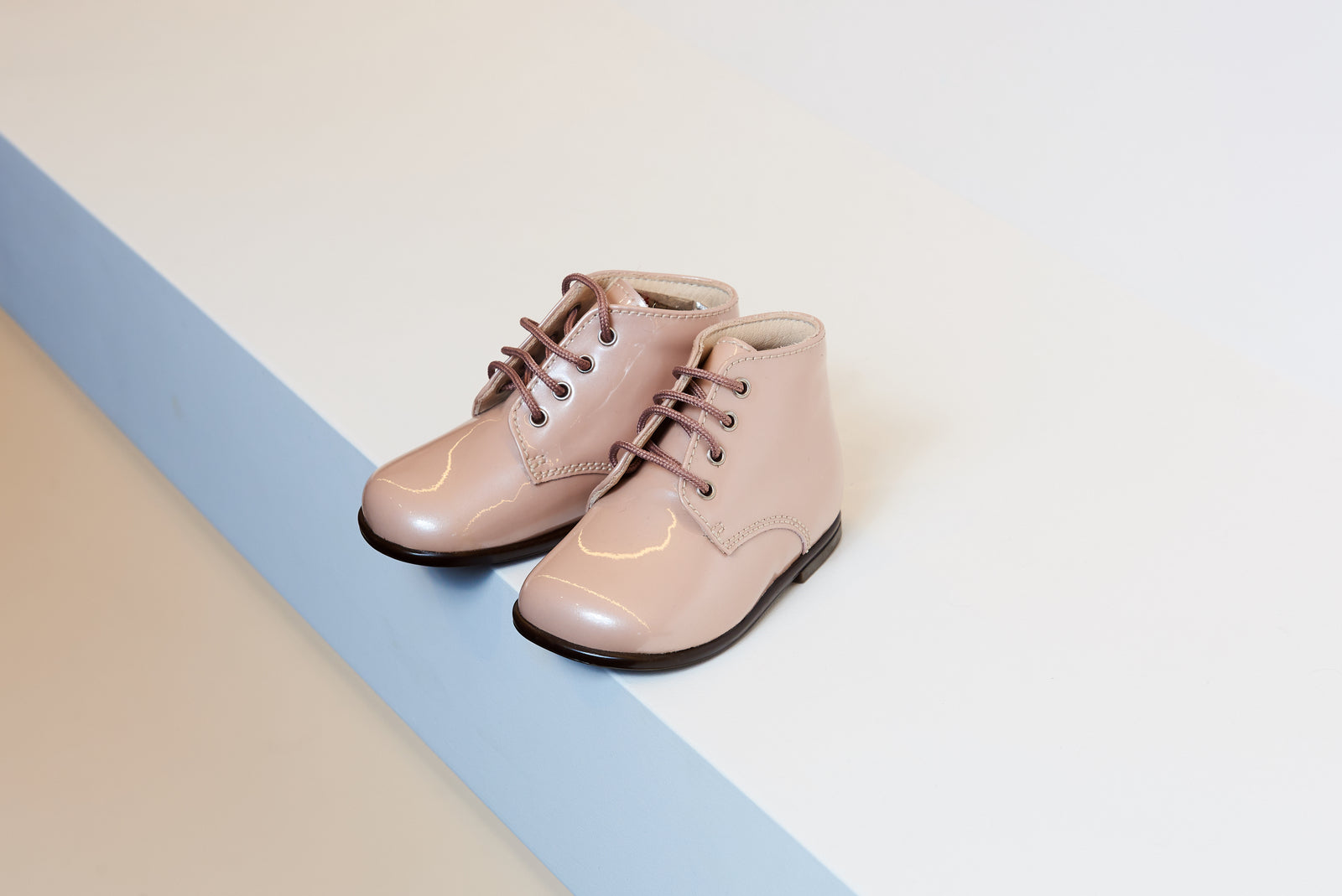 Beberlis Pink Patent Baby Bootie - Halo Shoes