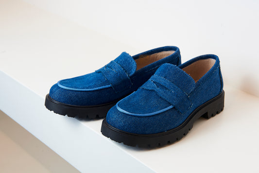Don Louis Denim Chunky Penny Loafer