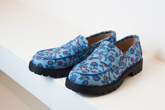 Don Louis Floral Chunky Penny Loafer