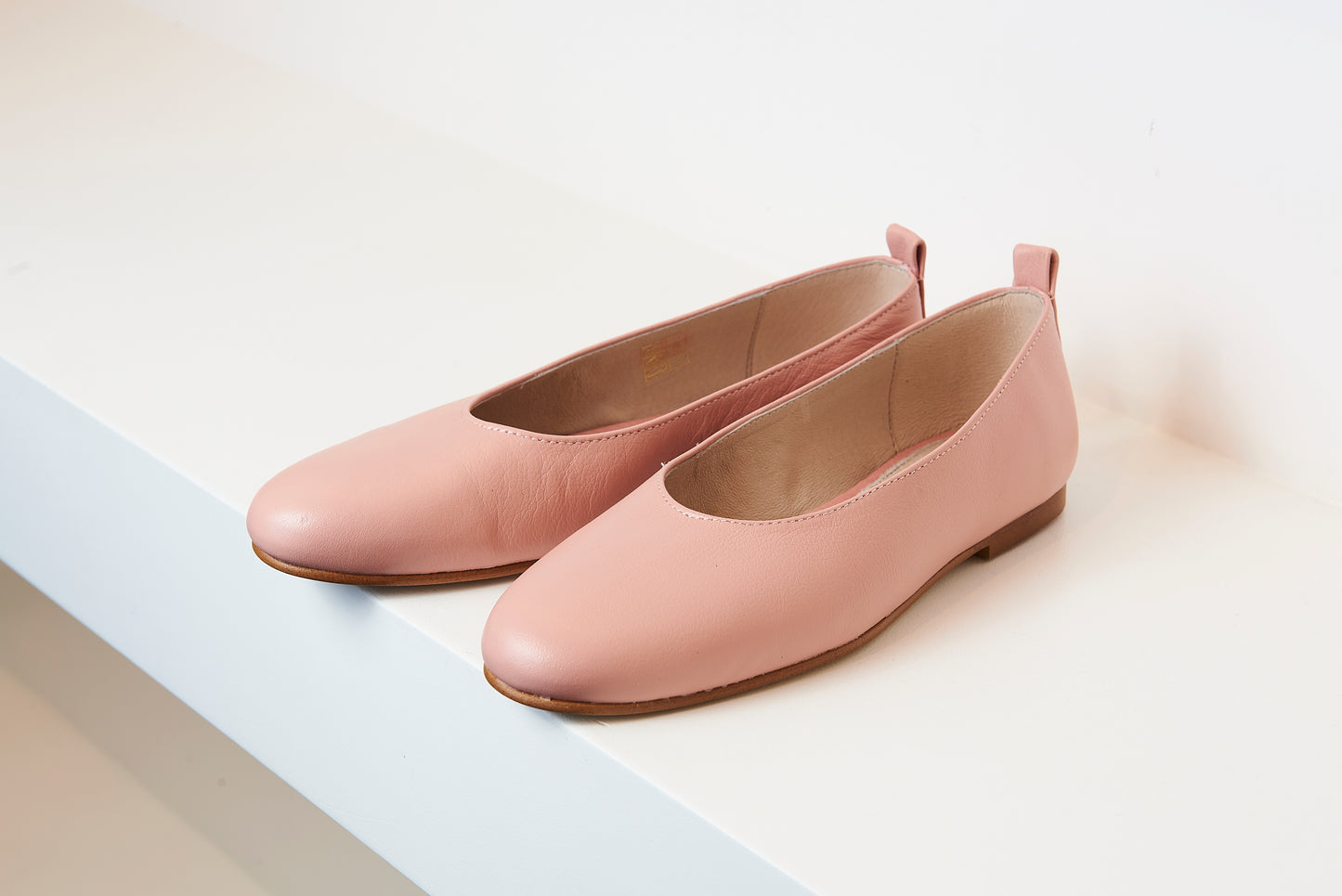 Valencia Pink Leather Flat