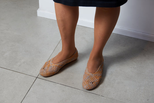 Manuela De Juan Multi Color Weaved Flat - Halo Shoes