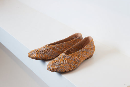 Manuela De Juan Multi Color Weaved Flat - Halo Shoes
