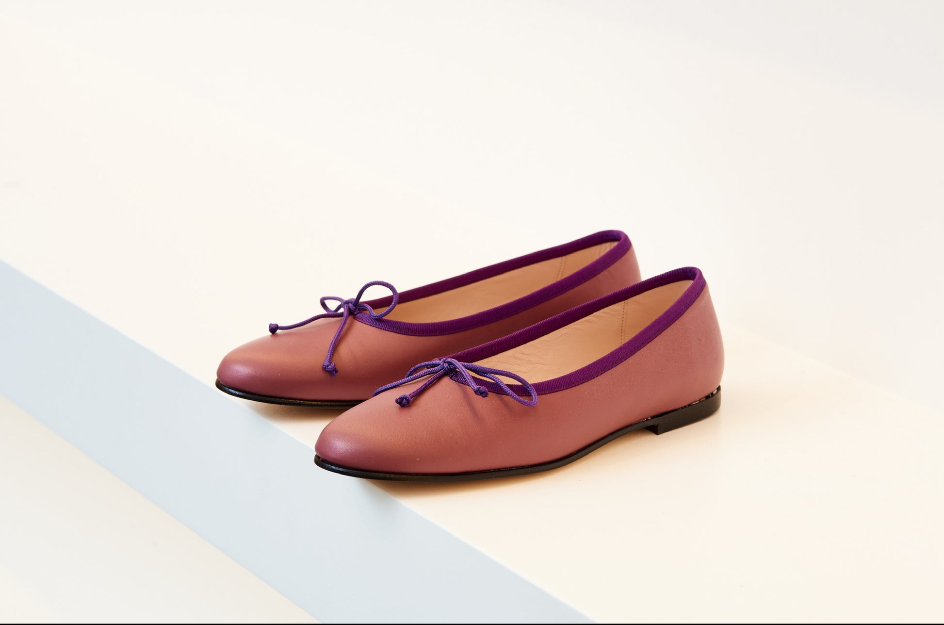 Valencia Pink Leather Ballet Flat - Halo Shoes