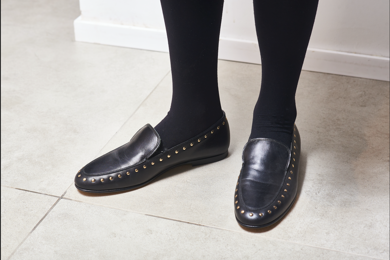 Hoo Black Side Studded Loafer - Halo Shoes