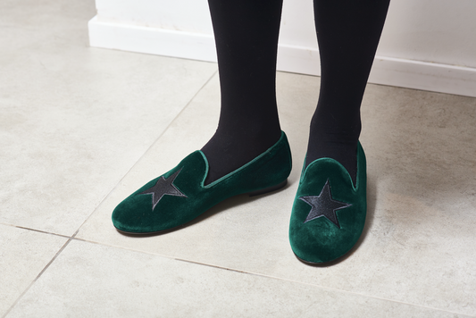 Hoo Green Flannel Shoe - Halo Shoes
