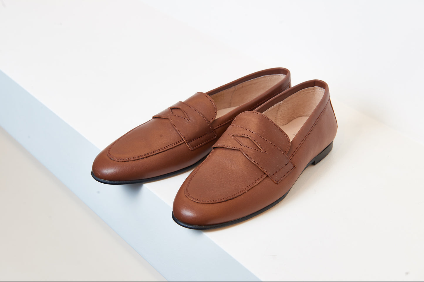 Don Louis Brown Leather Penny Loafer