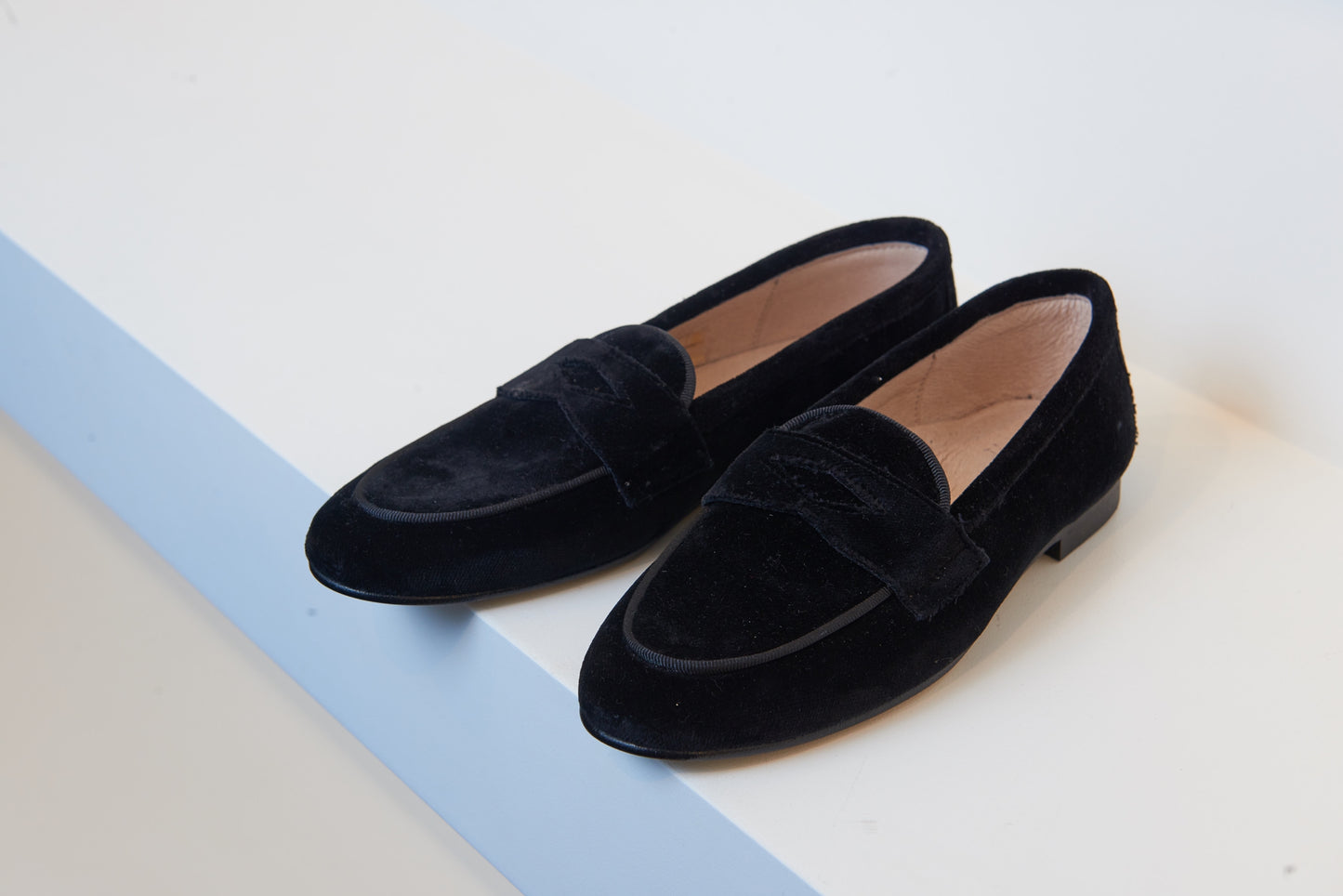 Don Louis Black Velvet Penny Loafer